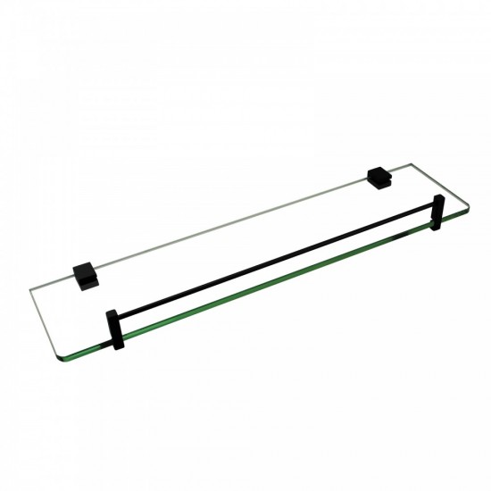 Ottimo Nero Black Glass Shelf Holder 500mm